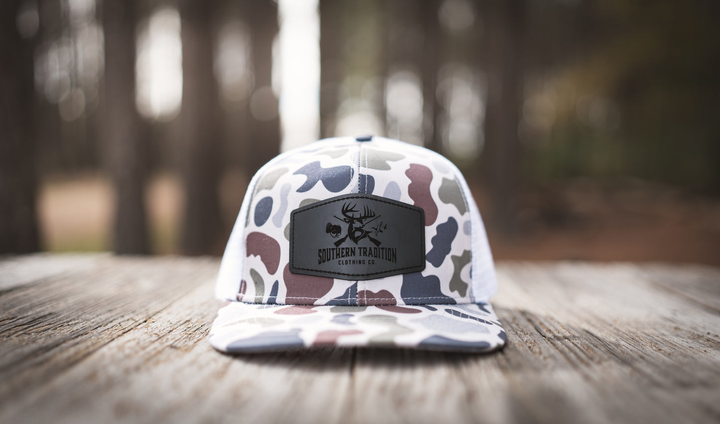 Brackish Camo & White 6 Panel