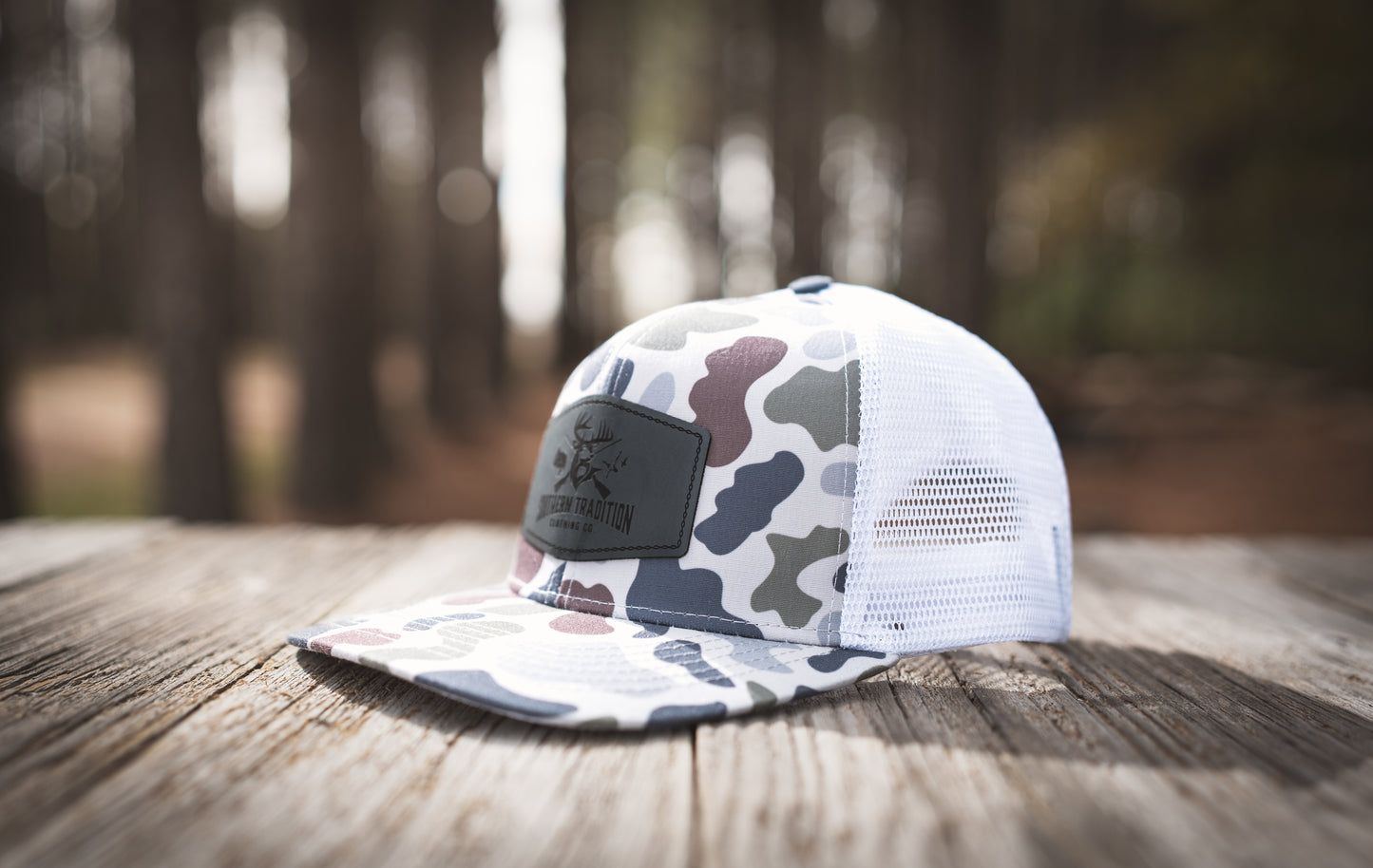 Brackish Camo & White 6 Panel